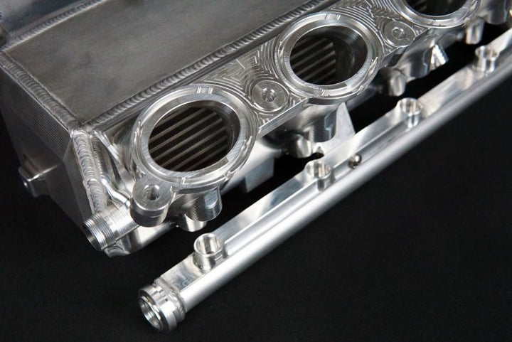 CSF Toyota A90/A91 Supra/ BMW G-Series B58 Charge-Air Cooler Manifold- Machined Billet Aluminum - Bull Strap
