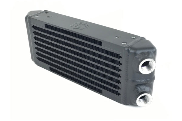 CSF Universal Dual-Pass Oil Cooler - M22 x 1.5 - 13in L x 4.75in H x 2.16in W - Bull Strap