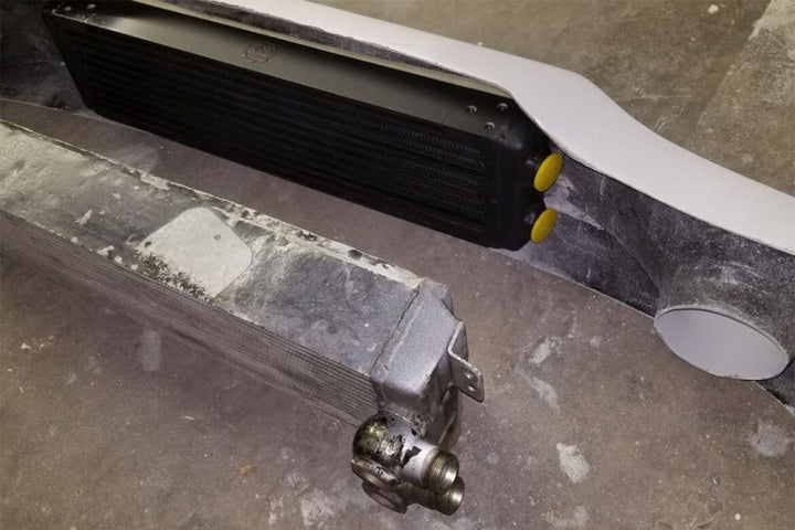 CSF Universal Dual-Pass Oil Cooler (RS Style) - M22 x 1.5 - 24in L x 5.75in H x 2.16in W - Bull Strap