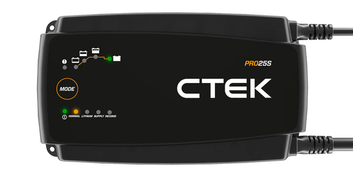 CTEK PRO25SE Battery Charger - 50-60 Hz - 12V - 19.6ft Extended Charging Cable - Bull Strap