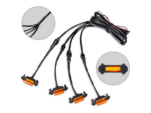 Cali Raised 16-23 Toyota Tacoma Trd Pro Grille Raptor Led Light Kit - Bull Strap