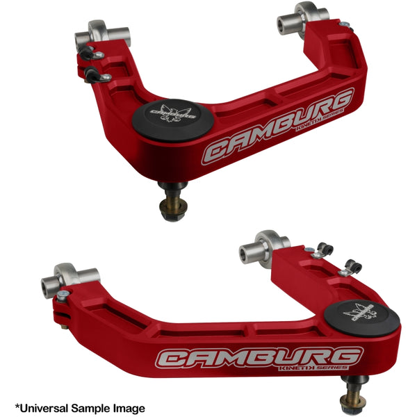 Camburg Ford Raptor 17-23 KINETIK V2 Performance Billet Uniball Upper Arms (Red) - Bull Strap
