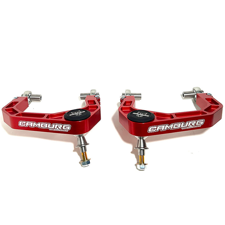 Camburg Toyota Tacoma 05-23 / 4-Runner 03-23 / FJ 07-14 KINETIK V2 Billet Uniball Upper Arms (Red) - Bull Strap