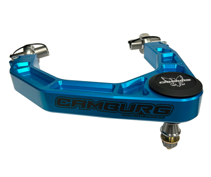 Camburg Toyota Tundra 2WD/4WD 07-21 KINETIK V2 Performance Billet Uniball Upper Arms (King Blue) - Bull Strap