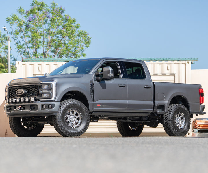 Carli 2023+ Ford F250/350 4x4 Radius Arm Drop Brackets - 3.5in Lift - Bull Strap