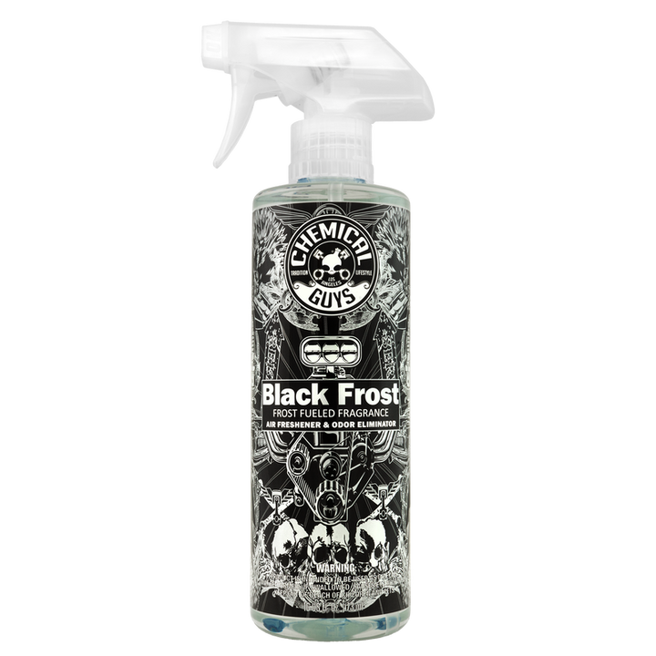 Chemical Guys Black Frost Air Freshener & Odor Eliminator - 16oz - Bull Strap