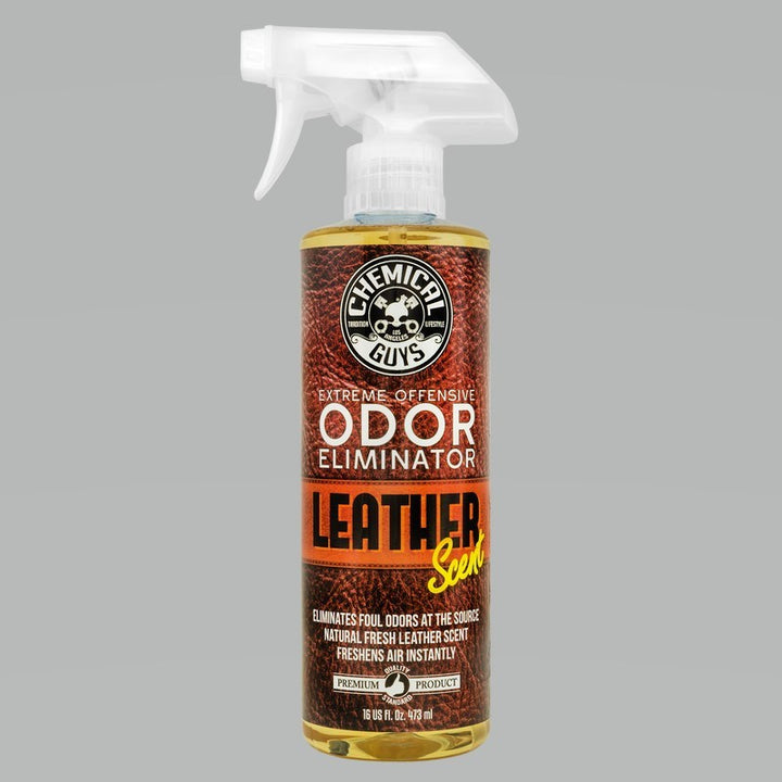 Chemical Guys Extreme Offensive Leather Scented Odor Eliminator - 16oz - Bull Strap