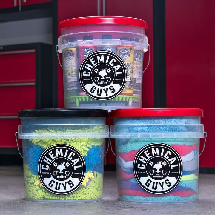 Chemical Guys Heavy Duty Ultra Clear Detailing Bucket - Bull Strap