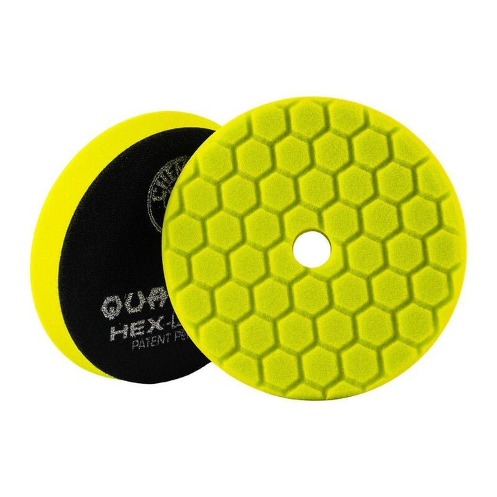 Chemical Guys Hex-Logic Quantum Heavy Cutting Pad - Yellow - 5.5in - Bull Strap