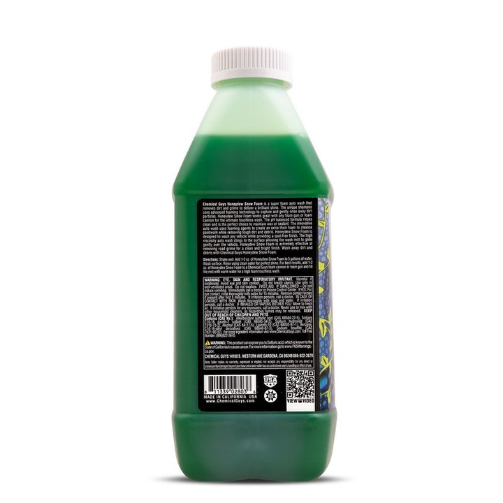 Chemical Guys Honeydew Snow Foam Auto Wash Cleansing Shampoo - 64oz - Bull Strap