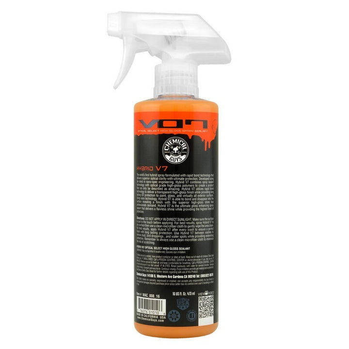 Chemical Guys Hybrid V07 Optical Select High Gloss Spray Sealant & Quick Detailer - 16oz - Bull Strap