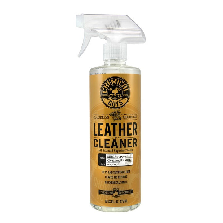 Chemical Guys Leather Cleaner Colorless & Odorless Super Cleaner - 16oz - Bull Strap