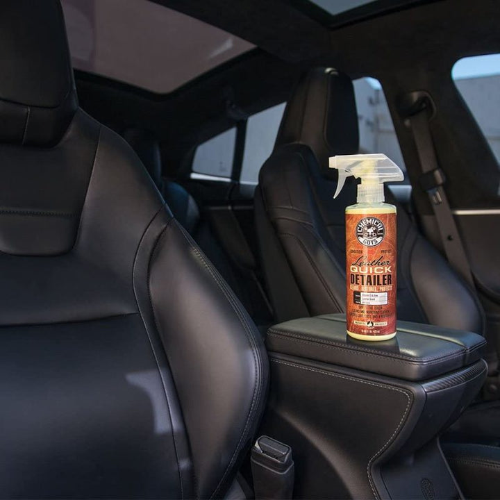 Chemical Guys Leather Quick Detailer Care Spray - Matte Finish - 16oz - Bull Strap