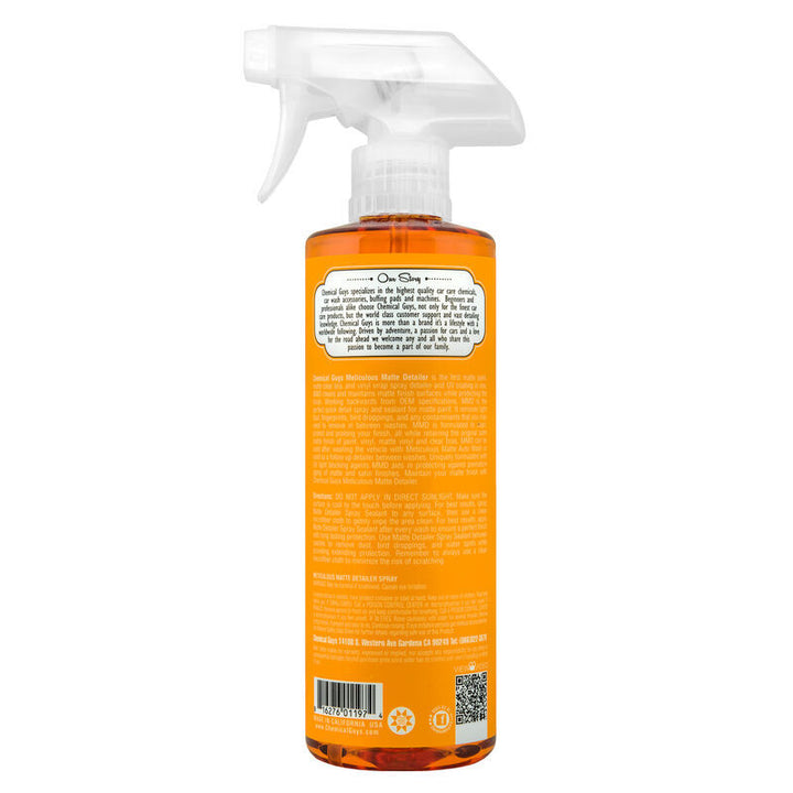 Chemical Guys Meticulous Matte Detailer & Spray Sealant - 16oz - Bull Strap