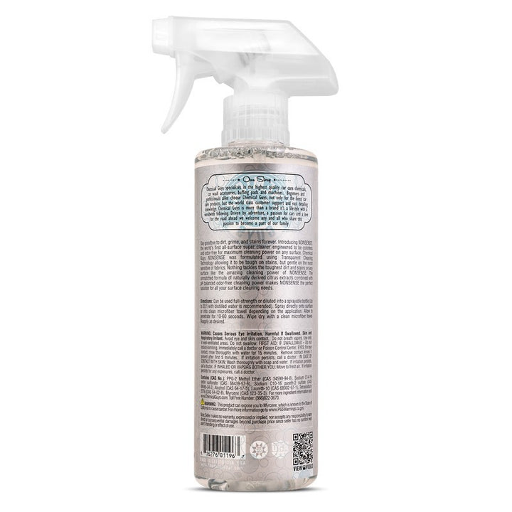 Chemical Guys Nonsense Colorless & Odorless All Surface Cleaner - 16oz - Bull Strap