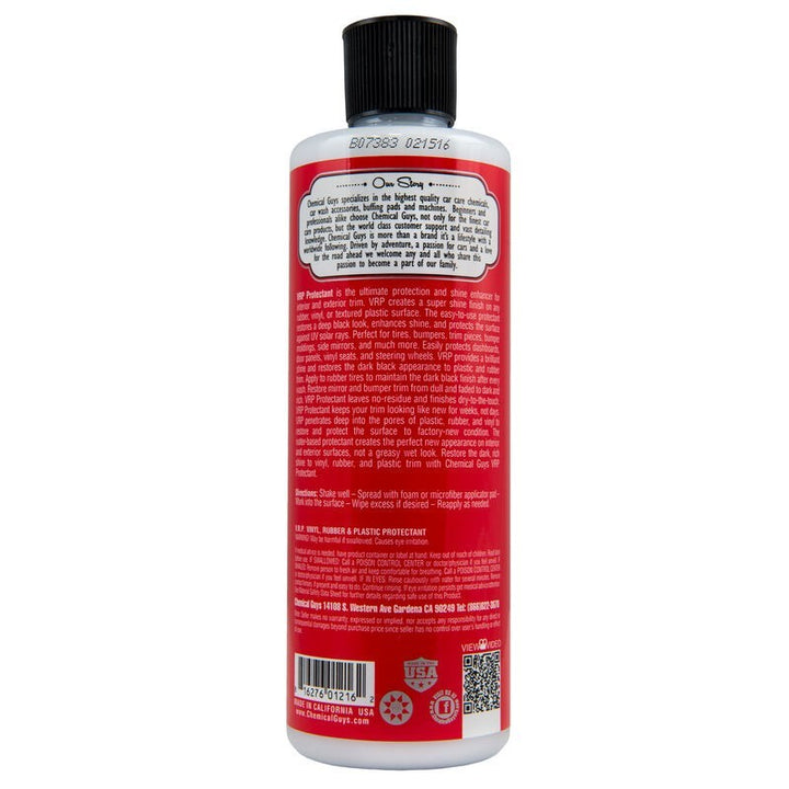 Chemical Guys VRP (Vinyl/Rubber/Plastic) Super Shine Dressing - 16oz - Bull Strap