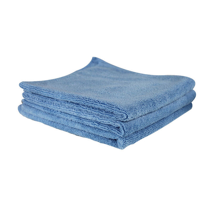 Chemical Guys Workhorse Professional Microfiber Towel - 16in x 16in - Blue - 3 Pack - Bull Strap
