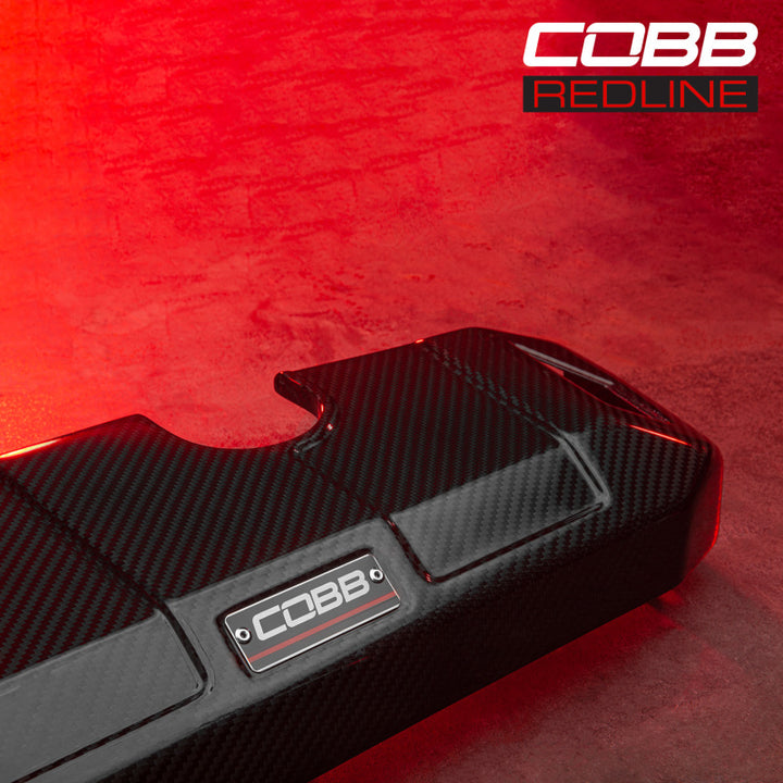 Cobb 17-20 Ford F-150 EcoBoost 3.5L/Raptor / 18-20 F-150 2.7L Redline Carbon Fiber Coolant Cover - Bull Strap