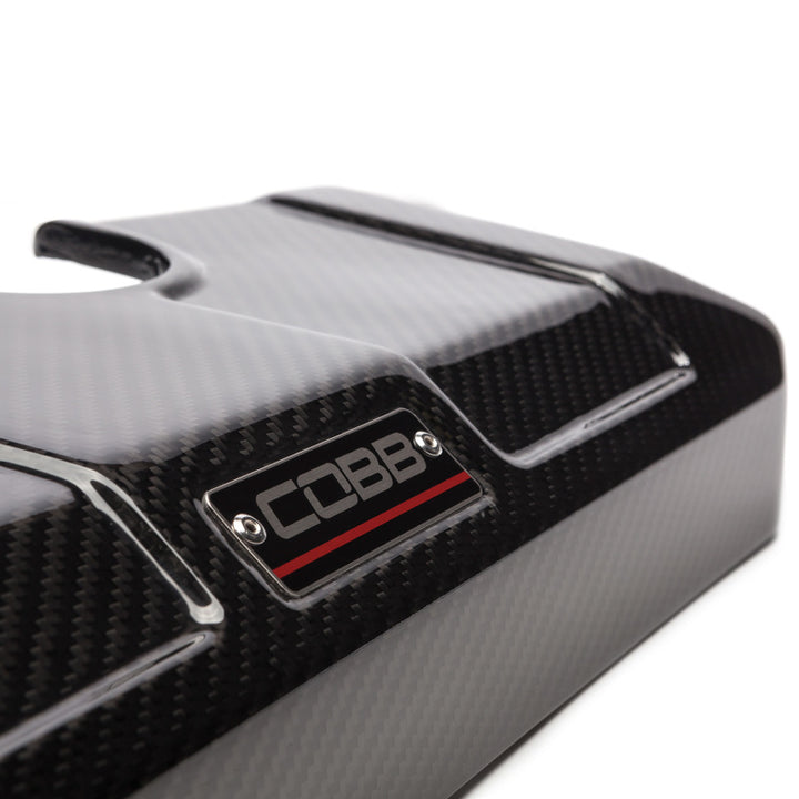 Cobb 17-20 Ford F-150 EcoBoost 3.5L/Raptor / 18-20 F-150 2.7L Redline Carbon Fiber Coolant Cover - Bull Strap