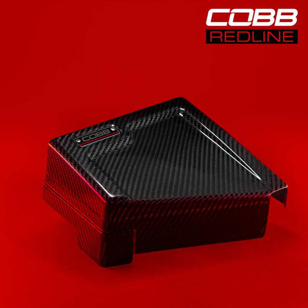 Cobb 22-24 Subaru WRX Redline Carbon Fiber Fuse Cover (Driver Side) - Bull Strap
