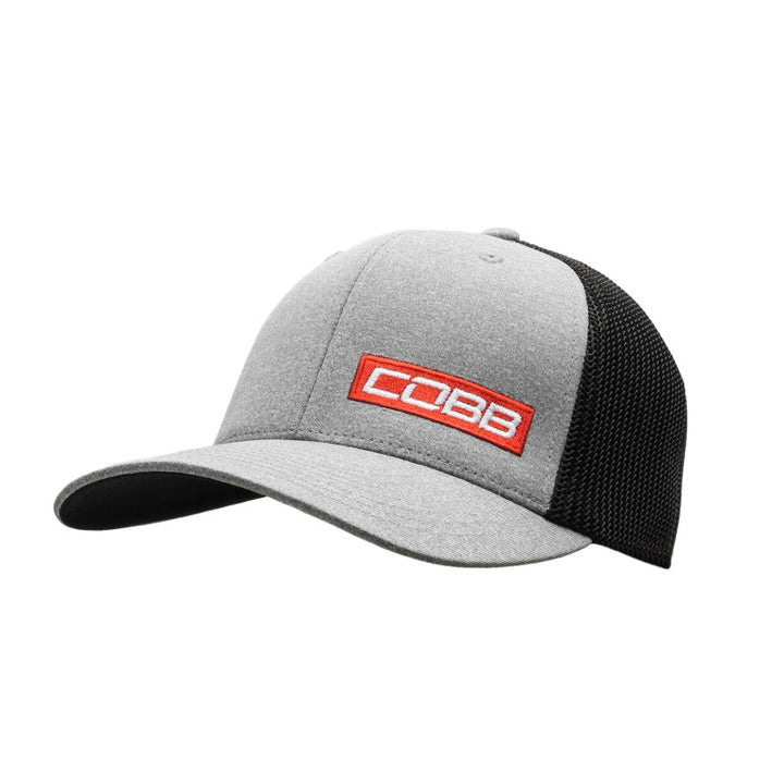Cobb Tuning Mesh 2-Tone Stretch Cap - Heather/Black - Bull Strap