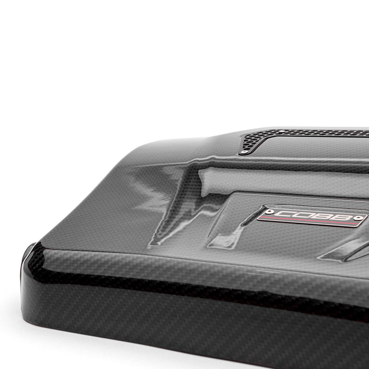 Cobb Volkswagen GTI (MK7/MK7.5/MK8) / Golf R / Audi A3 & S3 (8V) Redline Carbon Fiber Engine Cover - Bull Strap