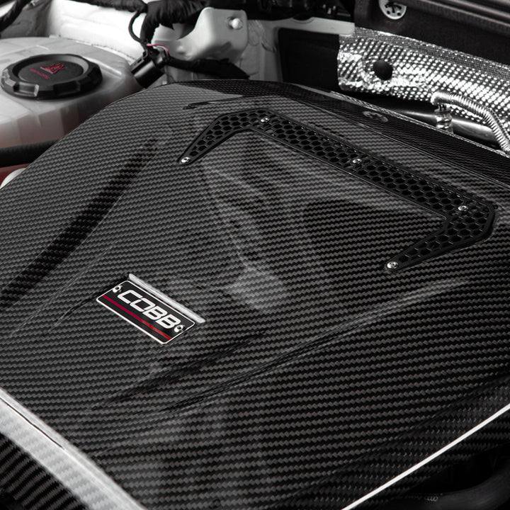 Cobb Volkswagen GTI (MK7/MK7.5/MK8) / Golf R / Audi A3 & S3 (8V) Redline Carbon Fiber Engine Cover - Bull Strap