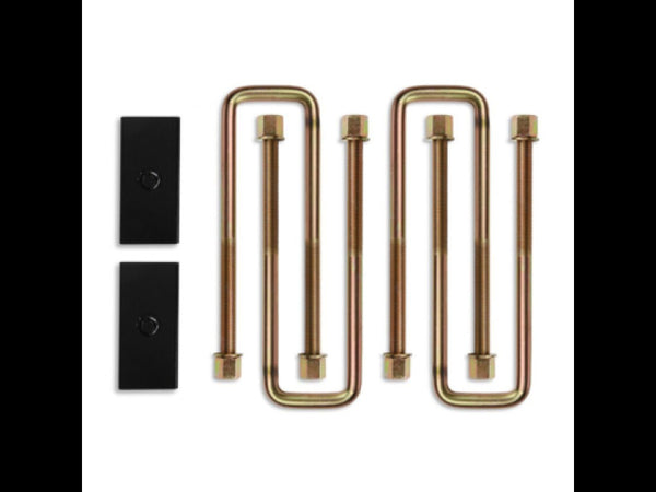 Cognito 11-24 Chev Silv/Sierra 2500/3500 HD 2WD/4WD 1in Block and 16in U-bolt Kit (steel/straight) - Bull Strap