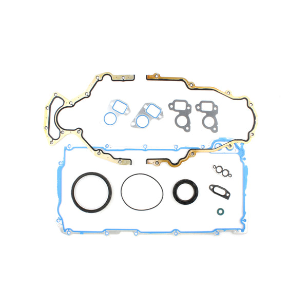 Cometic GM LS Gen-3/4 Small Block V8 Bottom End Gasket Kit w/ Flat Mount Cam Plate Bolts - Bull Strap
