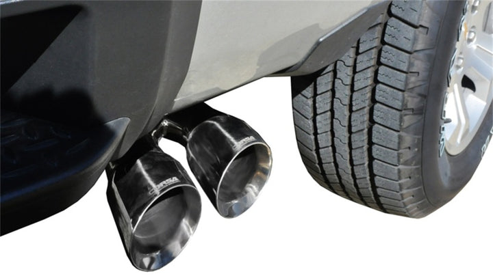 Corsa 14-19 GMC Sierra/Chevy Silv 1500 Crew Cab/Short Bed 5.3L V8 Polished Sport Single Side CB Exh - Bull Strap