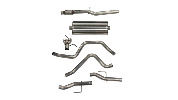 Corsa 19-23 Chevy Silverado/GMC Sierra 6.2L Crew Cab Short Bed 147.5 Cat-Back Dual Rear Exit No Tips - Bull Strap