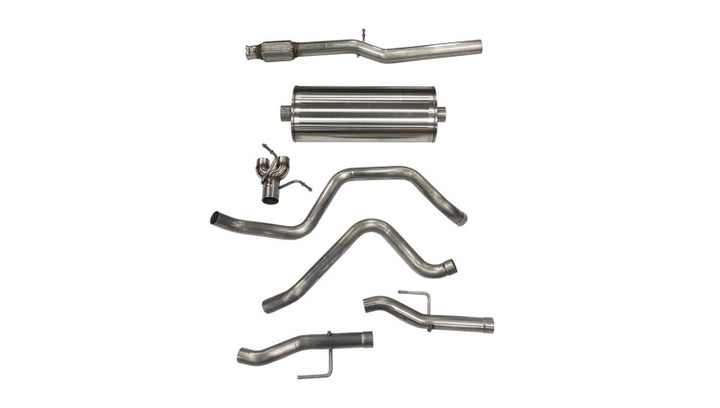 Corsa 19-23 Chevy Silverado/GMC Sierra 6.2L Crew Cab Short Bed 147.5 Cat-Back Dual Rear Exit No Tips - Bull Strap