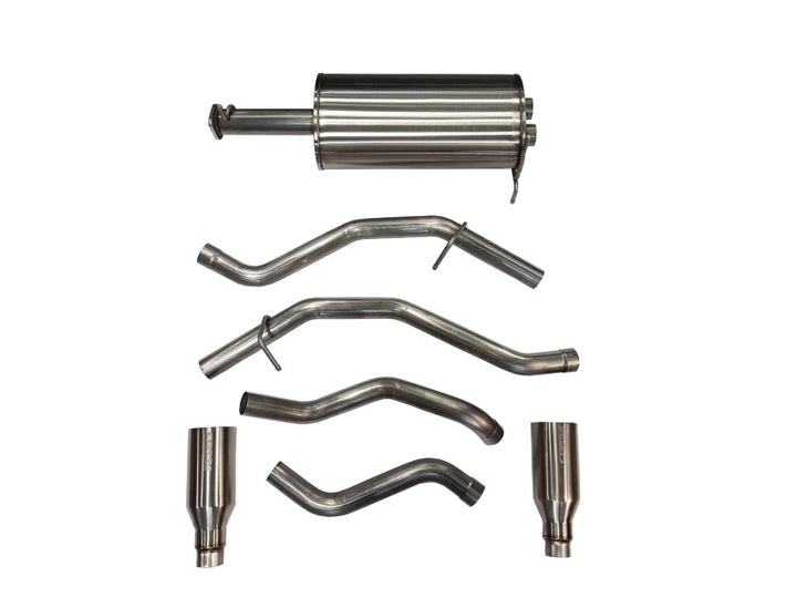 Corsa 19-24 Ram 1500 5.7L Crew Cab w/ 57in or 76in Bed Cat-Back Dual Rr Exit 5in Satin Polished Tips - Bull Strap