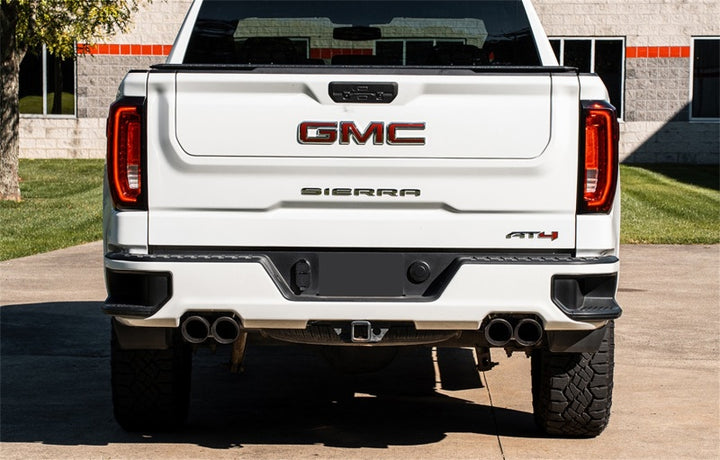 Corsa 19-25 Chevy Silverado 1500 CatBack Dual Rear Exit with Twin 4in Black Powder Ct ProSeries Tips - Bull Strap