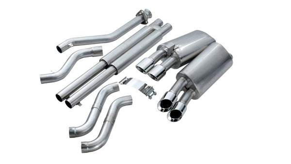 Corsa 1992-1995 Chevrolet Corvette C4 5.7L V8 LT1 Sport Cat-Back Exhaust w/ Twin 3.5in Polished Tips - Bull Strap