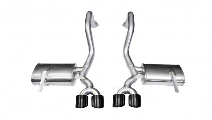 Corsa 1997-2004 Chevrolet Corvette C5 Z06 5.7L V8 Black Xtreme Axle-Back Exhaust - Bull Strap