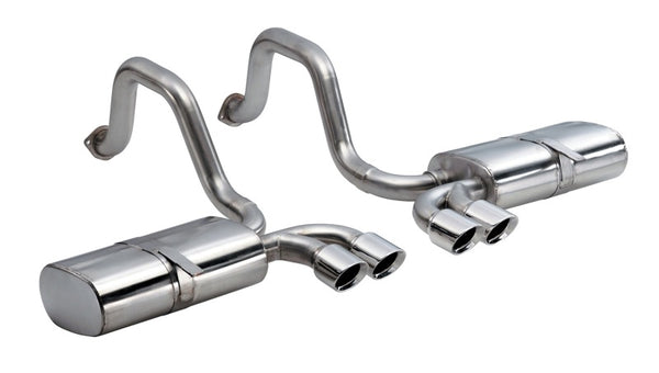 Corsa 1997-2004 Chevrolet Corvette C5 Z06 5.7L V8 Polished Sport Axle-Back Exhaust - Bull Strap