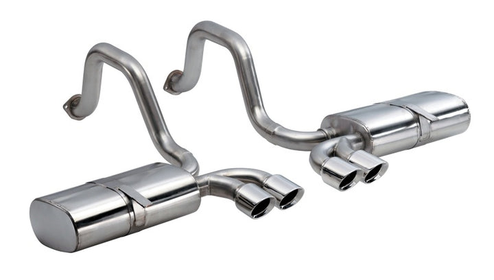 Corsa 1997-2004 Chevrolet Corvette C5 Z06 5.7L V8 Polished Sport Axle-Back Exhaust - Bull Strap