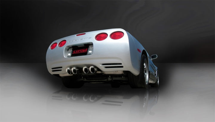 Corsa 1997-2004 Chevrolet Corvette C5 Z06 5.7L V8 Polished Sport Axle-Back Exhaust - Bull Strap