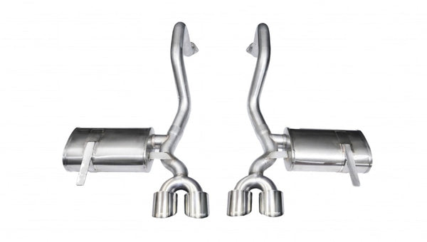 Corsa 1997-2004 Chevrolet Corvette C5 Z06 5.7L V8 Polished Xtreme Axle-Back Exhaust - Bull Strap