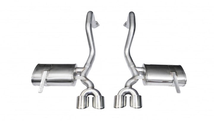 Corsa 1997-2004 Chevrolet Corvette C5 Z06 5.7L V8 Polished Xtreme Axle-Back Exhaust - Bull Strap