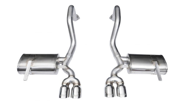 Corsa 1997-2004 Chevrolet Corvette C5 Z06 5.7L V8 Polished Xtreme Axle-Back Exhaust - Bull Strap
