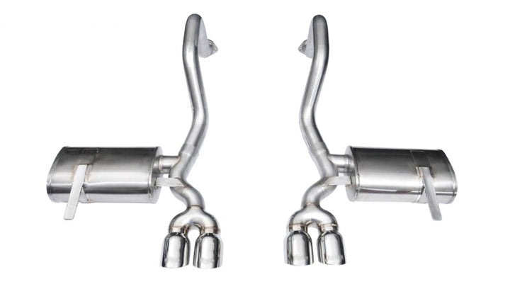 Corsa 1997-2004 Chevrolet Corvette C5 Z06 5.7L V8 Polished Xtreme Axle-Back Exhaust - Bull Strap
