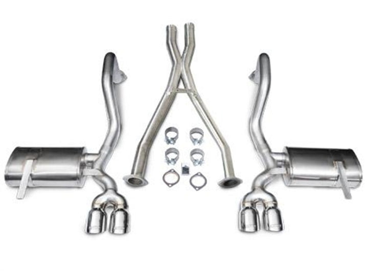 Corsa 1997-2004 Chevrolet Corvette C5 Z06 5.7L V8 Polished Xtreme Cat-Back + XO Exhaust - Bull Strap
