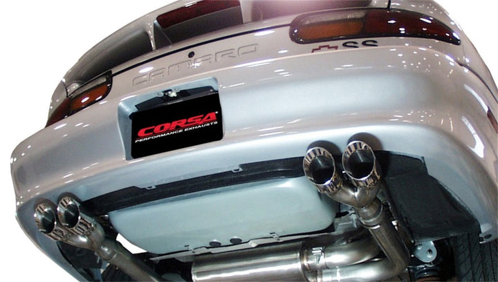 Corsa 1998-2002 Chevrolet Camaro Convertible Z28 5.7L V8 LS1 Polished Sport Cat-Back Exhaust - Bull Strap