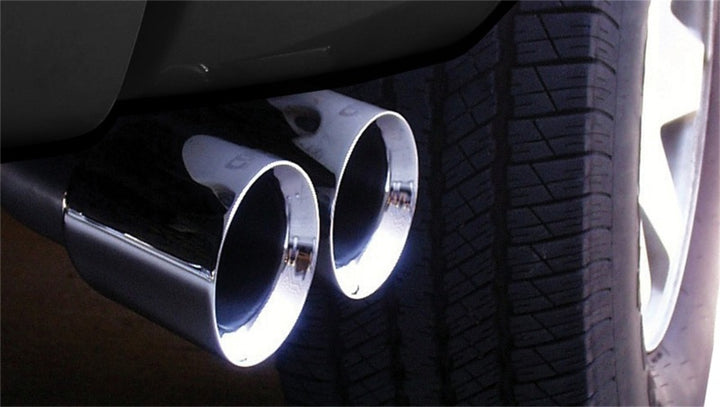 Corsa 2002-2006 Cadillac Escalade 6.0L V8 Polished Sport Cat-Back Exhaust - Bull Strap