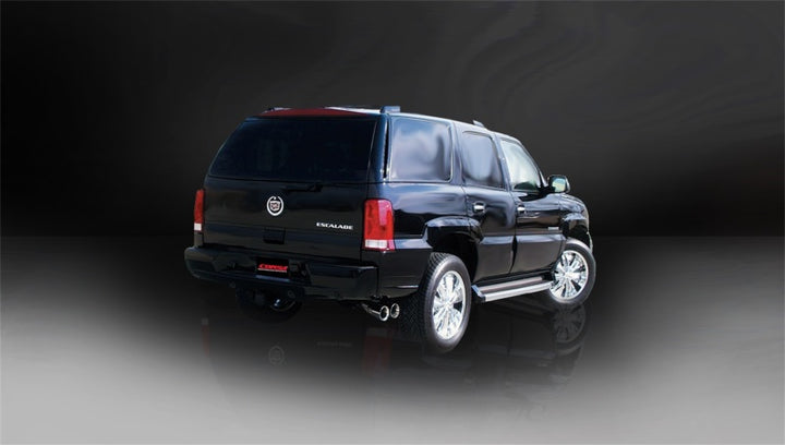 Corsa 2002-2006 Cadillac Escalade 6.0L V8 Polished Sport Cat-Back Exhaust - Bull Strap