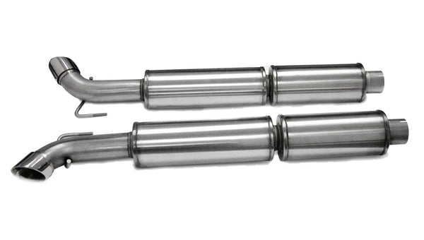 Corsa 2003-06 Dodge Viper 8.3L Polished Sport Cat-Back Exhaust (2.5in Inlet for Use w/ Stock Conv.) - Bull Strap