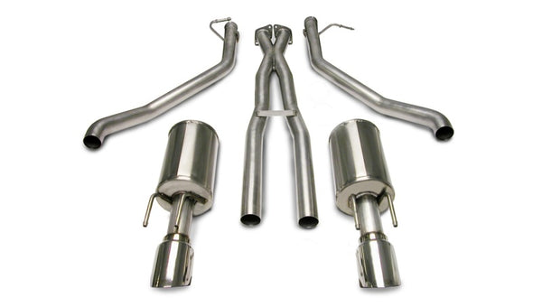 Corsa 2005-2006 Pontiac GTO 6.0L V8 2.5in Sport Cat-Back + XPipe Exhaust Polished Tips - Bull Strap