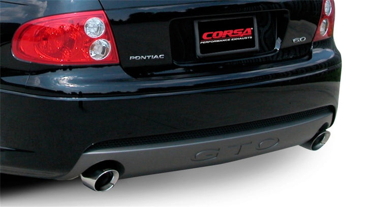 Corsa 2005-2006 Pontiac GTO 6.0L V8 2.5in Sport Cat-Back + XPipe Exhaust Polished Tips - Bull Strap